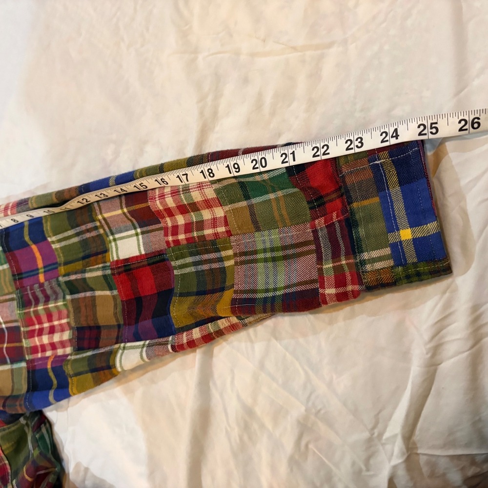 Orvis Mens Patchwork Plaid Button Down Shirt Mult… - image 6